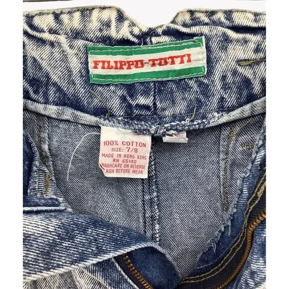 Vintage Filippo-Totti Acid Wash High-Waisted Mom Jeans Size 7/8 Inseam 27 Read - Picture 4 of 6
